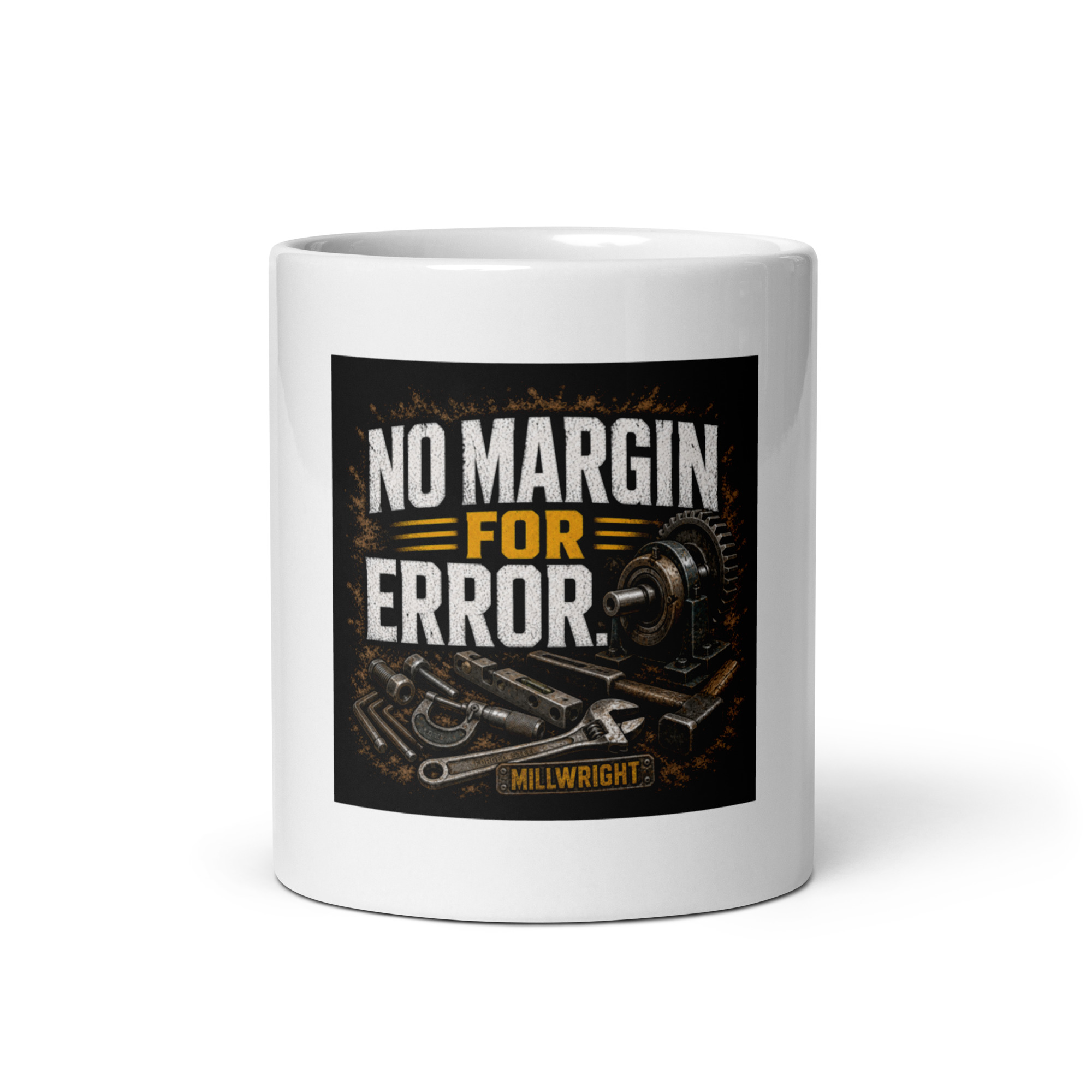 White glossy mug